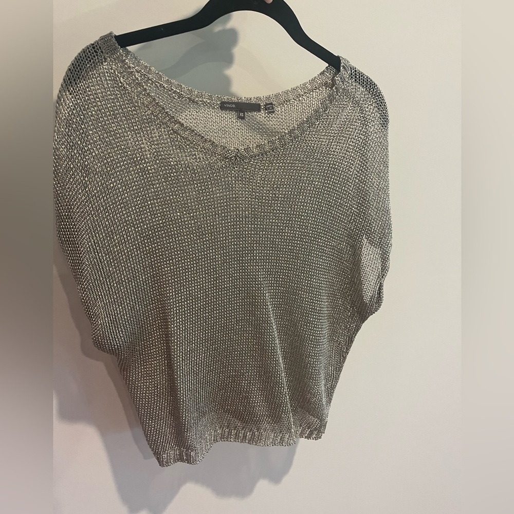 Vince Silver Chainmail Sweater